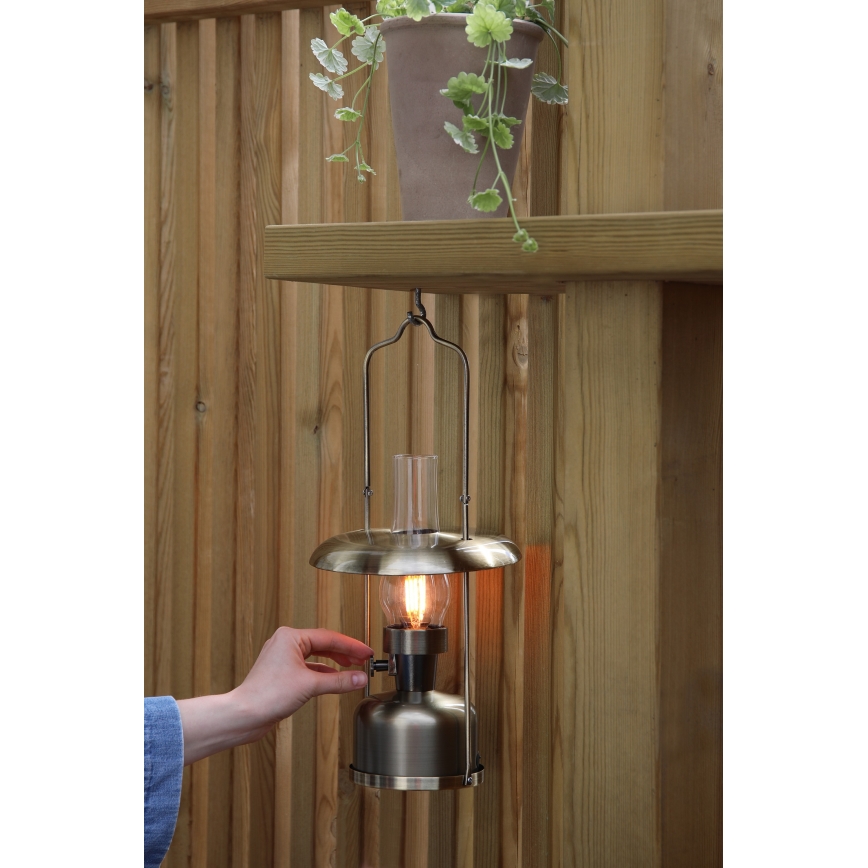 Markslöjd 108894 - Dimmbare, wiederaufladbare LED-Außen-Tischleuchte FANOS LED/2,5W/3,7V 4000 mAh IP44 Messing