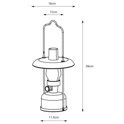 Markslöjd 108894 - Dimmbare, wiederaufladbare LED-Außen-Tischleuchte FANOS LED/2,5W/3,7V 4000 mAh IP44 Messing