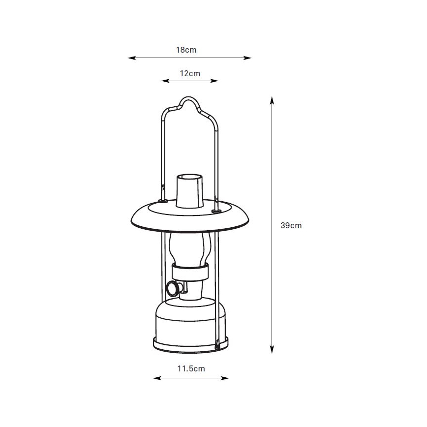Markslöjd 108894 - Dimmbare, wiederaufladbare LED-Außen-Tischleuchte FANOS LED/2,5W/3,7V 4000 mAh IP44 Messing