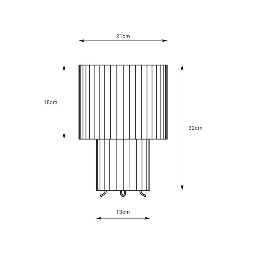 Markslöjd 108895 - Tischlampe CATIS 1xE27/60W/230V 32 cm weiß