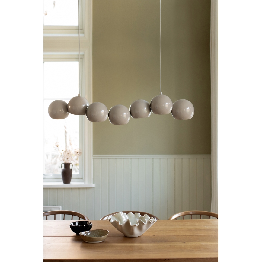 Markslöjd 108914 - Kabel-Pendelleuchte CUPOLO 7xE14/40W/230V grau