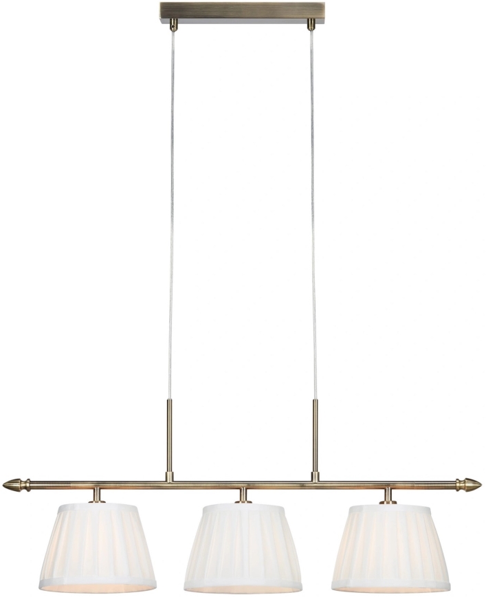 Markslöjd 108975 - Pendelleuchte an Kabel OXFORD 3xE14/40W/230V Messing/Weiß