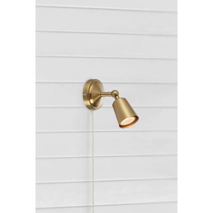 Markslöjd 108978 - Wand-Spotleuchte TINY 1xGU10/7W/230V Messing