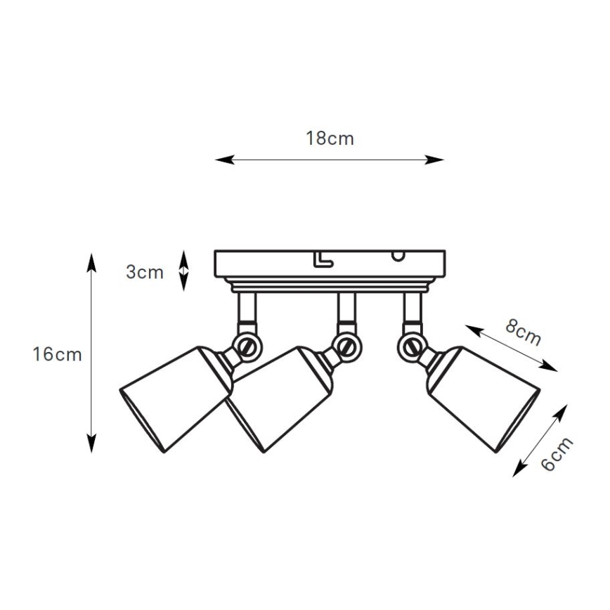 Markslöjd 108980 - Spotleuchte TINY 3xGU10/7W/230V Messing