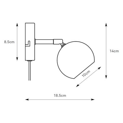 Markslöjd 108984 - Wandspot POP 1xGU10/7W/230V braun