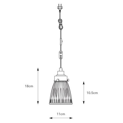 Markslöjd 109010 - Pendelleuchte an Kabel BELLIS 1xE14/40W/230V Messing