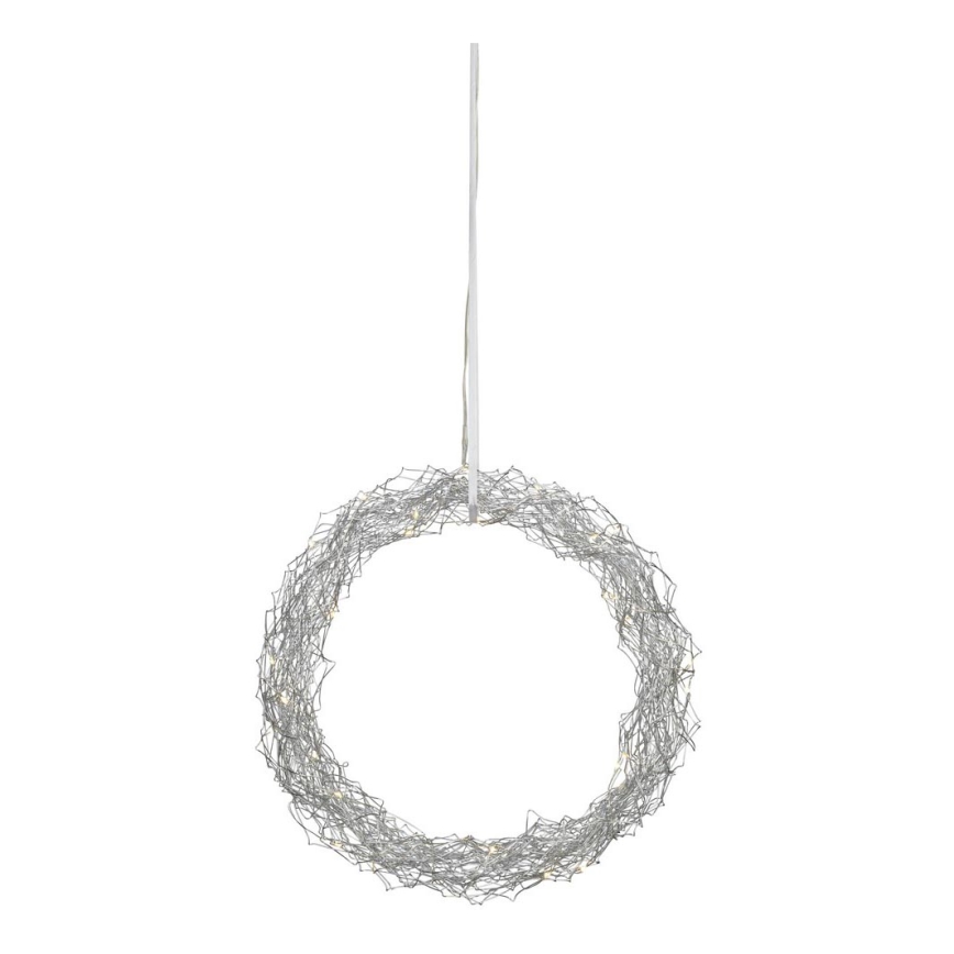 Markslöjd 703442 - LED-Weihnachtsdekoration JULLE 30xLED/0,03W/3xAA silbern