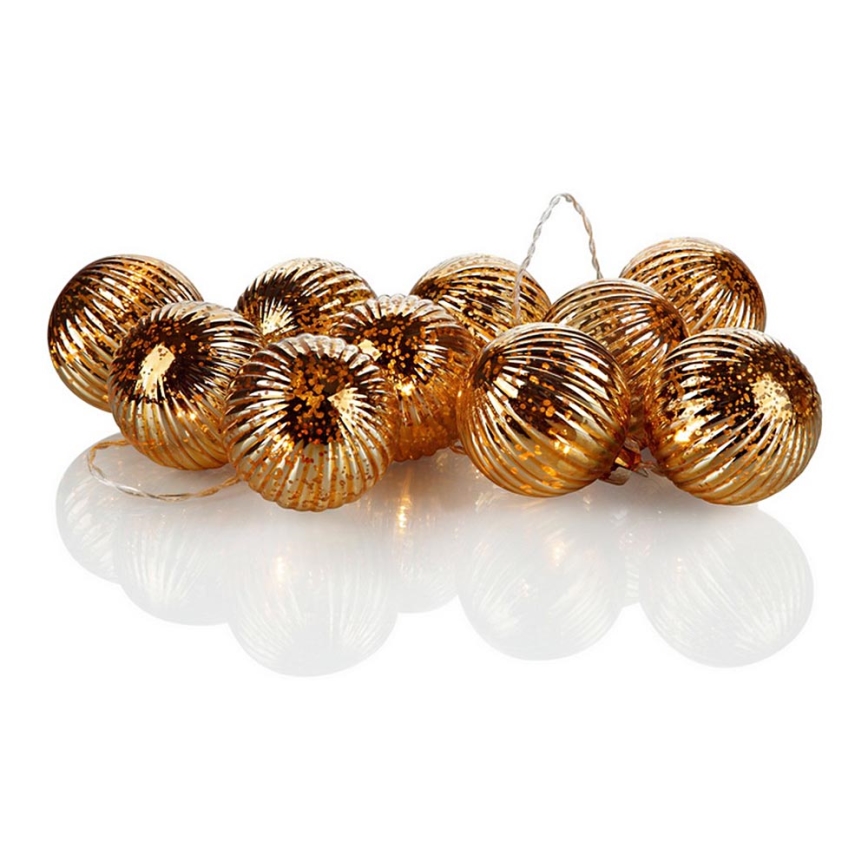 Markslöjd 703781 - LED-Weihnachtslichterkette BIGSOLO 10xLED/3xAA 1,65m warmweiβ