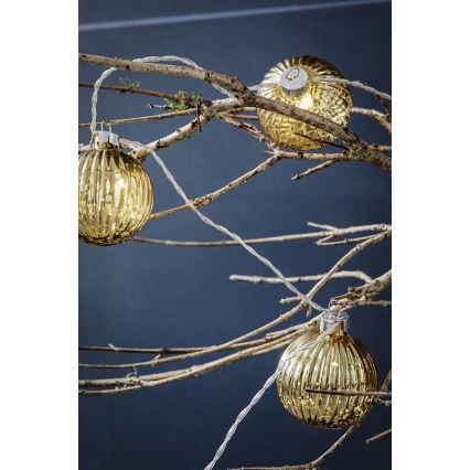 Markslöjd 703781 - LED-Weihnachtslichterkette BIGSOLO 10xLED/3xAA 1,65m warmweiβ