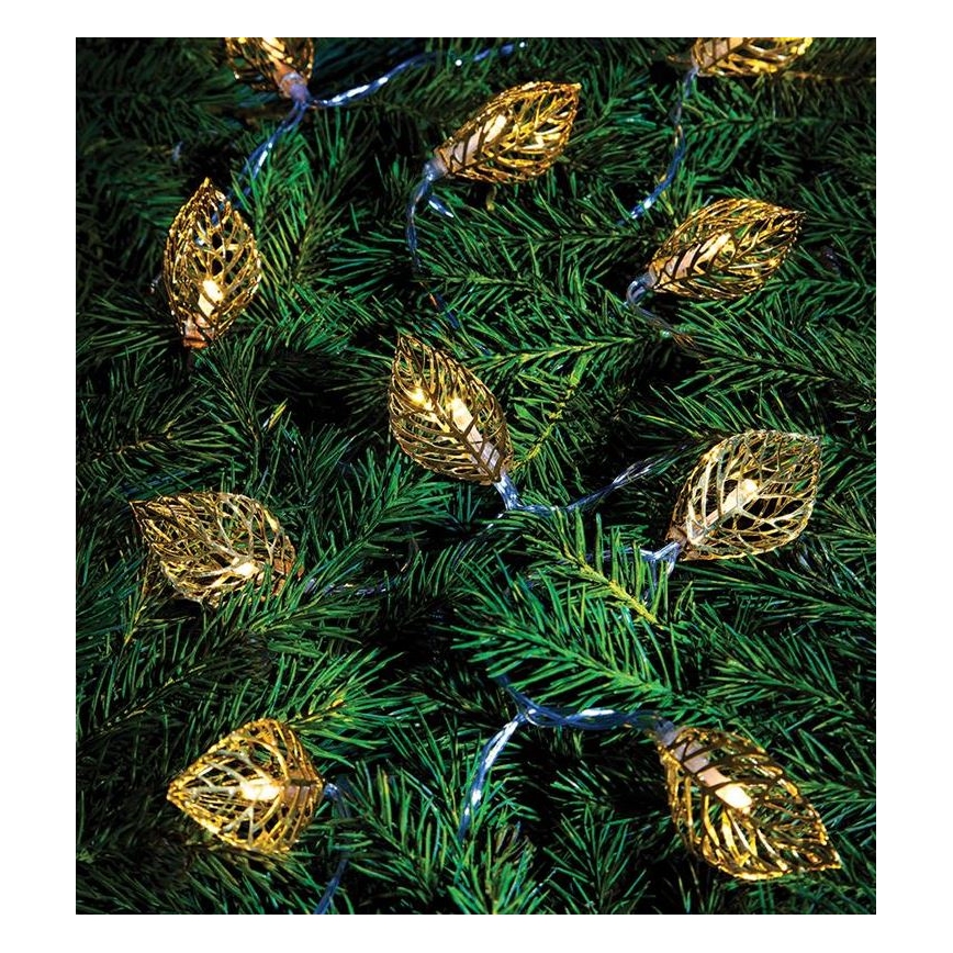Markslöjd 703859 - Dekorative LED-Kette LEAF LED/3xAA 1,85m warmweiβ