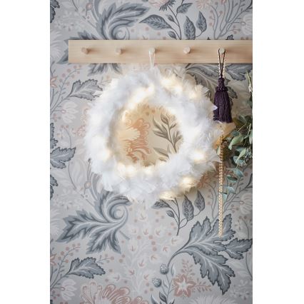 Markslöjd 705290 - LED Weihnachtskranz FEATHER LED/1,2W/3xAA Ø 35 cm