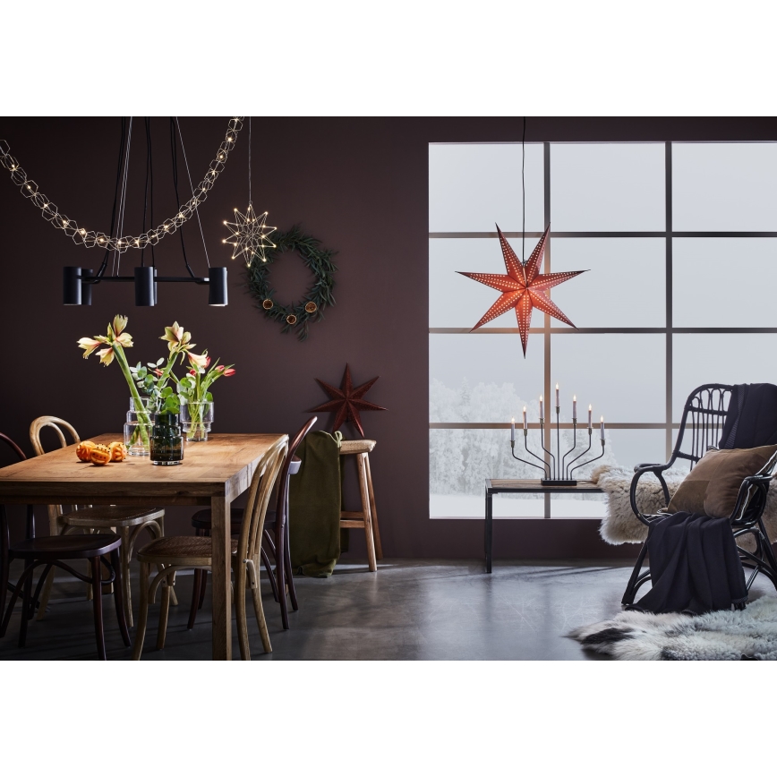 Markslöjd 705753 - LED-Dekorationskette SERVE LED/3xAA 1,9m Silber