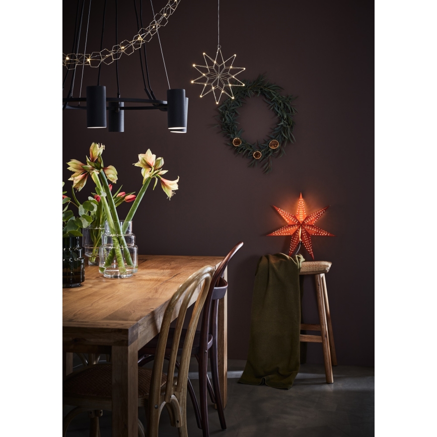 Markslöjd 705753 - LED-Dekorationskette SERVE LED/3xAA 1,9m Silber