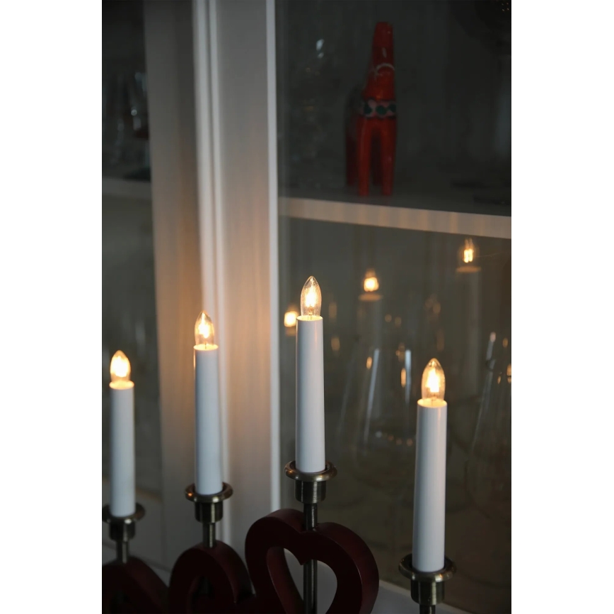 Markslöjd 706211 - Weihnachtsleuchter ENEBY 5xE10/3W/230V rot/messing