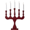 Markslöjd 706373 - Weihnachtsleuchter SVANEHOLM 5xE10/3W/230V Kiefer/Rot
