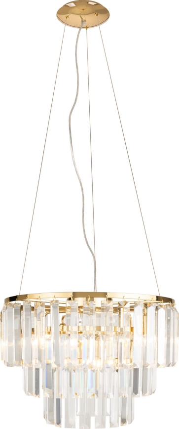 MAXLIGHT P0423 - Kronleuchter an Aufhängung MONACO 9xG9/40W/230V d 42 cm golden