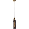 MAXLIGHT P0511 - Hängeleuchte CAMPANILA 1xE27/40W/230V d 10 cm Messing/grau