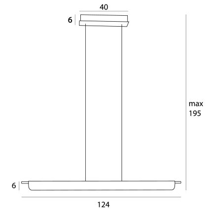 MAXLIGHT P0596 - LED dimmbare Hängeleuchte an Seil JO-JO LED/40W/230V 2700/4500/5500K Messing