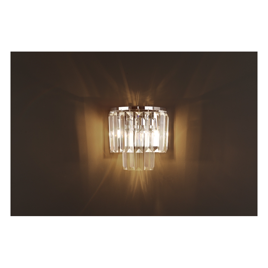 MAXLIGHT W0209 - Wandleuchte MONACO 2xG9/40W/230V glänzendes Chrom