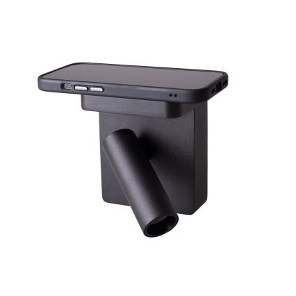 MAXLIGHT W0374 - LED-Wandstrahler mit kabelloser Aufladung LOFER LED/7W/230V schwarz