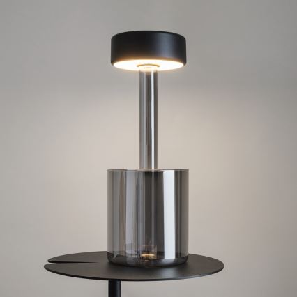Maytoni MOD229TL-L3B3K3 - LED dimmbare, wiederaufladbare tragbare Tischlampe LED/3W/5V 2200-4000K 2000 mAh schwarz/grau