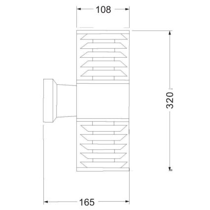 Maytoni O576WL-02GR - Outdoor-Wandleuchte BRONX 2xE27/60W/230V IP54 anthrazit