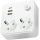 Mehrfachsteckdose mit Schalter LINEA 2x230V + 3x USB-A/-C SCHUKO weiß
