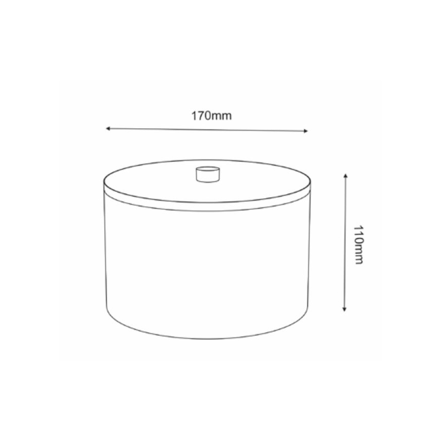 Metall-Aufbewahrungsbox 12x17,5 cm golden