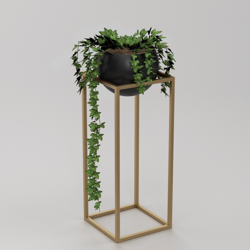 Metall-Blumenkübel 81,3x29 cm in Gold