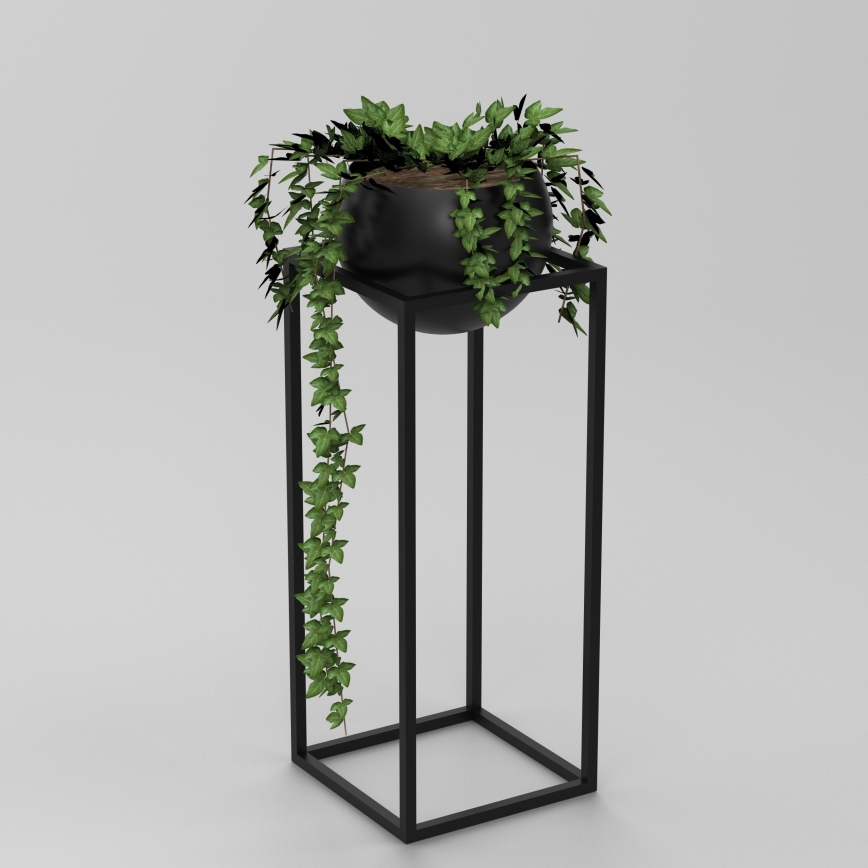 Metall-Blumenkübel 81,3x29 cm schwarz