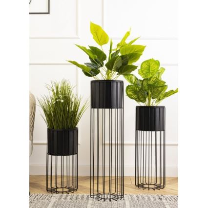 Metall-Blumentopf LOFT 70x20 cm schwarz