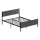 Metall-Doppelbett LUNOR 140x200 cm, anthrazit, Belastbarkeit 200 kg