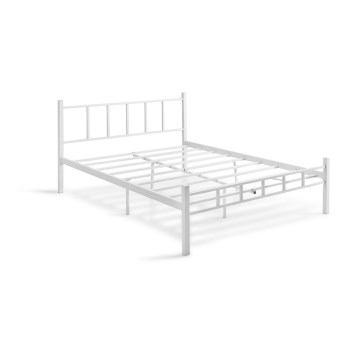 Metall-Doppelbett ORMEL 120 x 200 cm, weiß, Belastbarkeit 120 kg