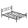 Metall-Doppelbett PIRON 140x200 cm, schwarz, Tragfähigkeit 200 kg