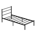 Metall-Einzelbett FERON 90x200 cm, schwarz, Belastbarkeit 120 kg