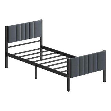 Metall-Einzelbett LUNOR 90 x 200 cm, Anthrazit, Tragkraft 120 kg