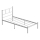 Metall-Einzelbett ROVAN 90 x 200 cm, weiß, Belastbarkeit 120 kg