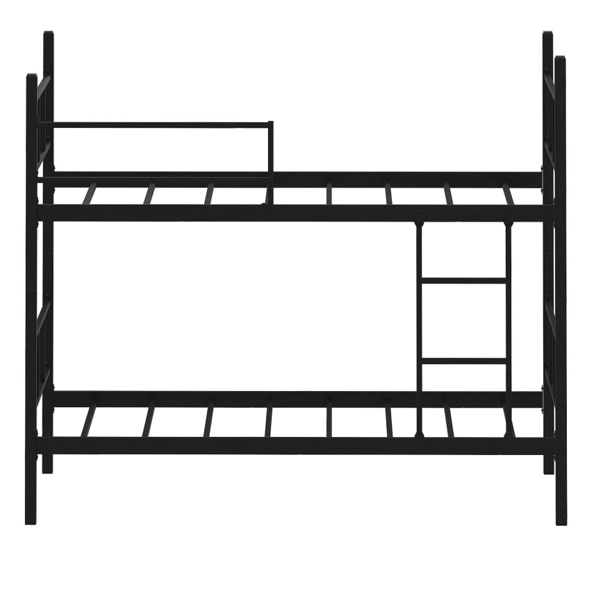 Metall-Etagenbett MAVEN 90x200 cm, schwarz, Tragfähigkeit 2x100 kg
