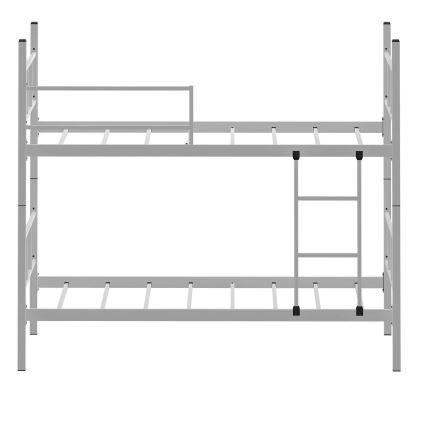 Metall-Etagenbett MAVEN 90x200 cm, weiß, Tragfähigkeit 2x100 kg