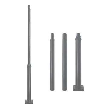 Metallmast für Außenbeleuchtung BASE, 3 m, grau