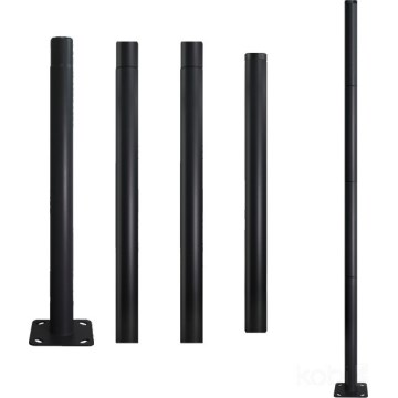 Metallstange für Außenleuchtenmast BASE, 4 m, Mast‑Ø 60 mm, schwarz