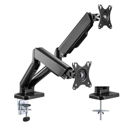 MK FLORIA MKF-21DP113S2 - Verstellbare Halterung für zwei 32-Monitore, schwarz