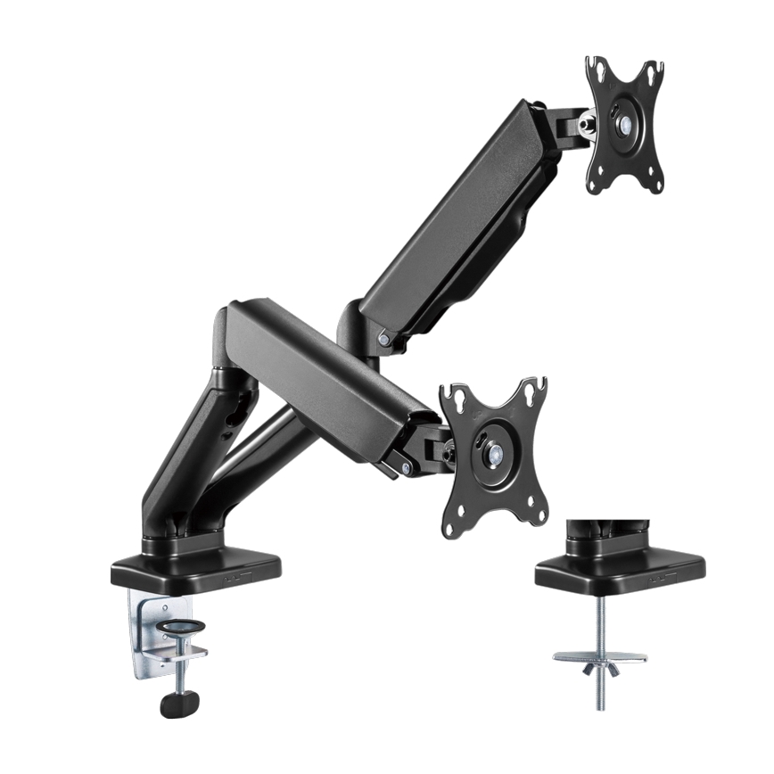 MK FLORIA MKF-21DP113S2 - Verstellbare Halterung für zwei 32-Monitore, schwarz