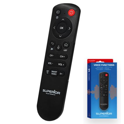MK FLORIA Superior RC UNI TV LG VOICE - Ersatzfernbedienung für LG-Fernseher, 2x AAA