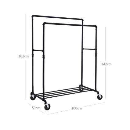 Mobiler Garderobenständer LINEA, schwarz