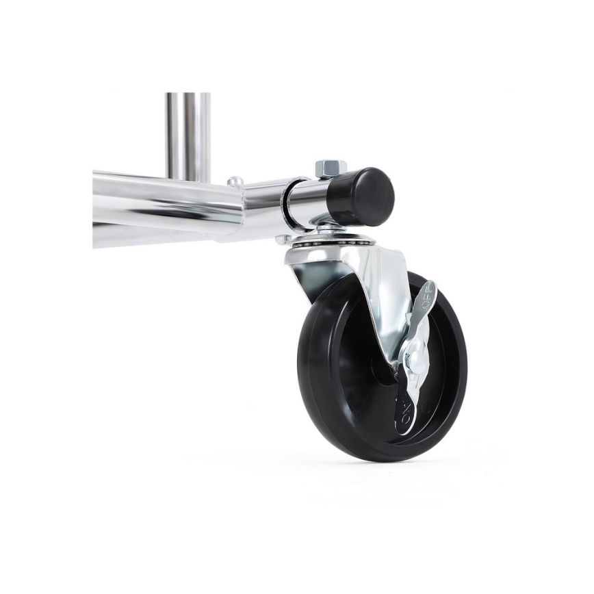 Mobiler Garderobenständer LINEA, silber