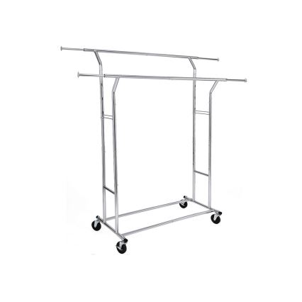 Mobiler Garderobenständer LINEA, silber