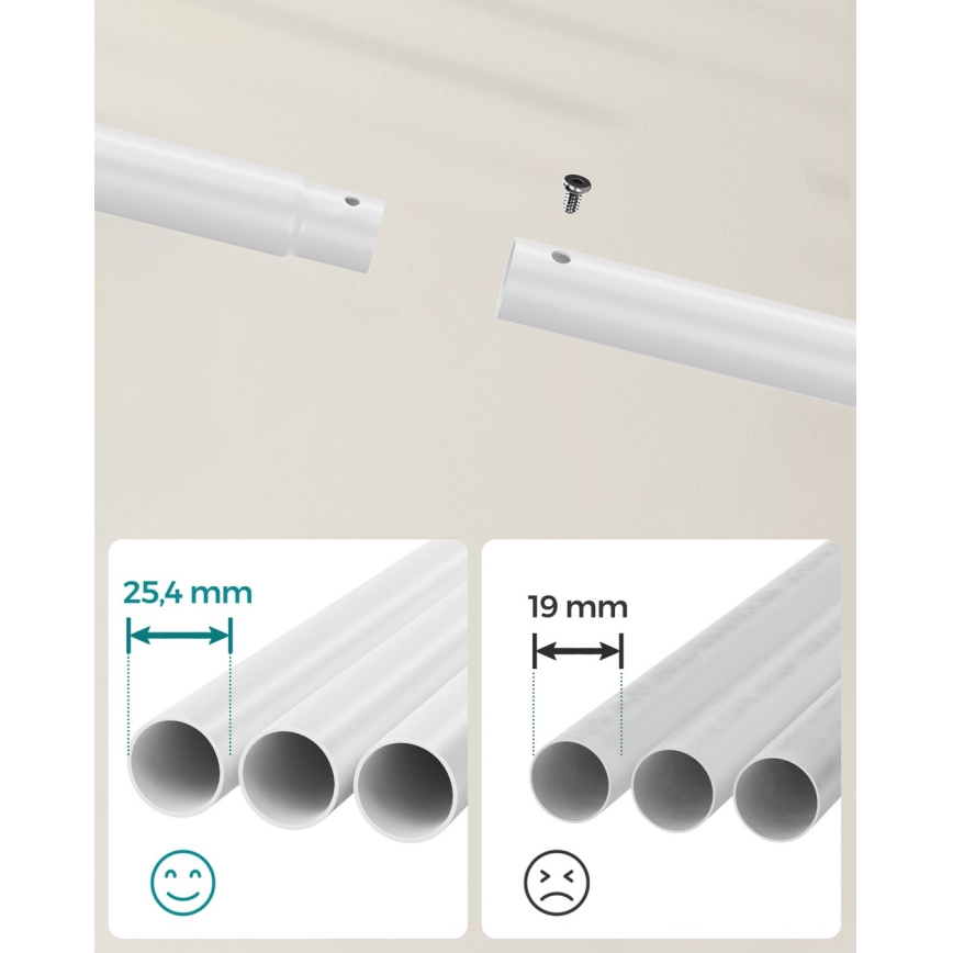 Mobiler Garderobenständer LINEA, weiß