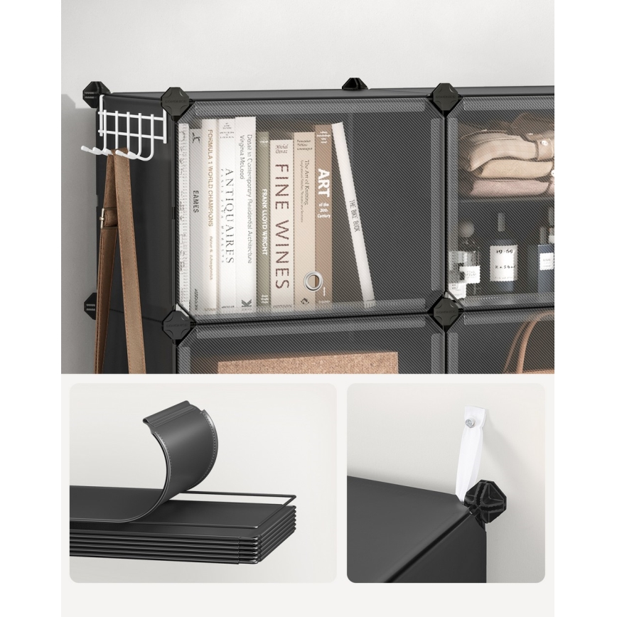 Modulares Regal mit Fächern BOXIFY schwarz