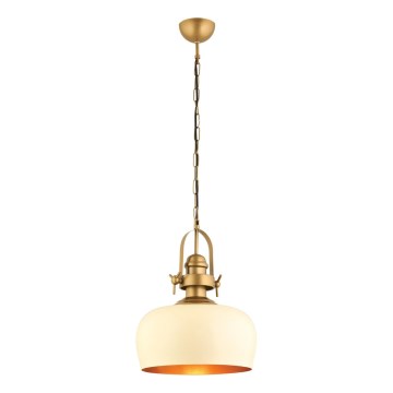 MONZA Pendelleuchte 1xE27/40W/230V, Durchmesser 30 cm, Creme/Brons